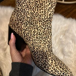 Dolce Vita Leopard calf hair bootie